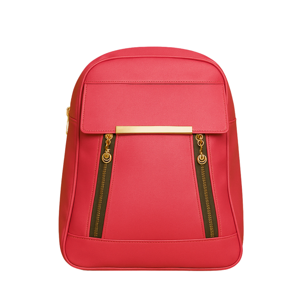 Caramel Finishing Veagn Leather Backpack For Women– Stylish & Functional Everyday Bagc