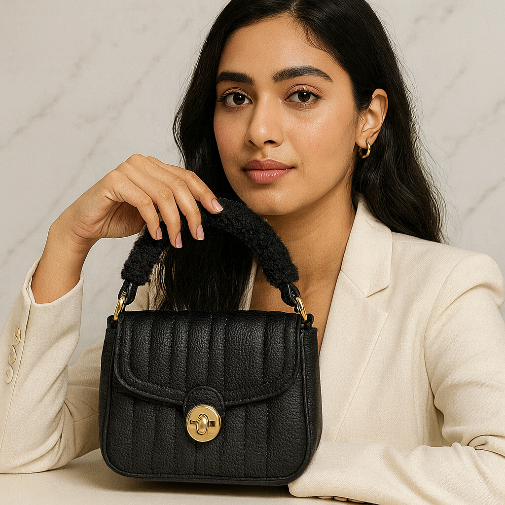 Ivory Elegance Quilted Handbag