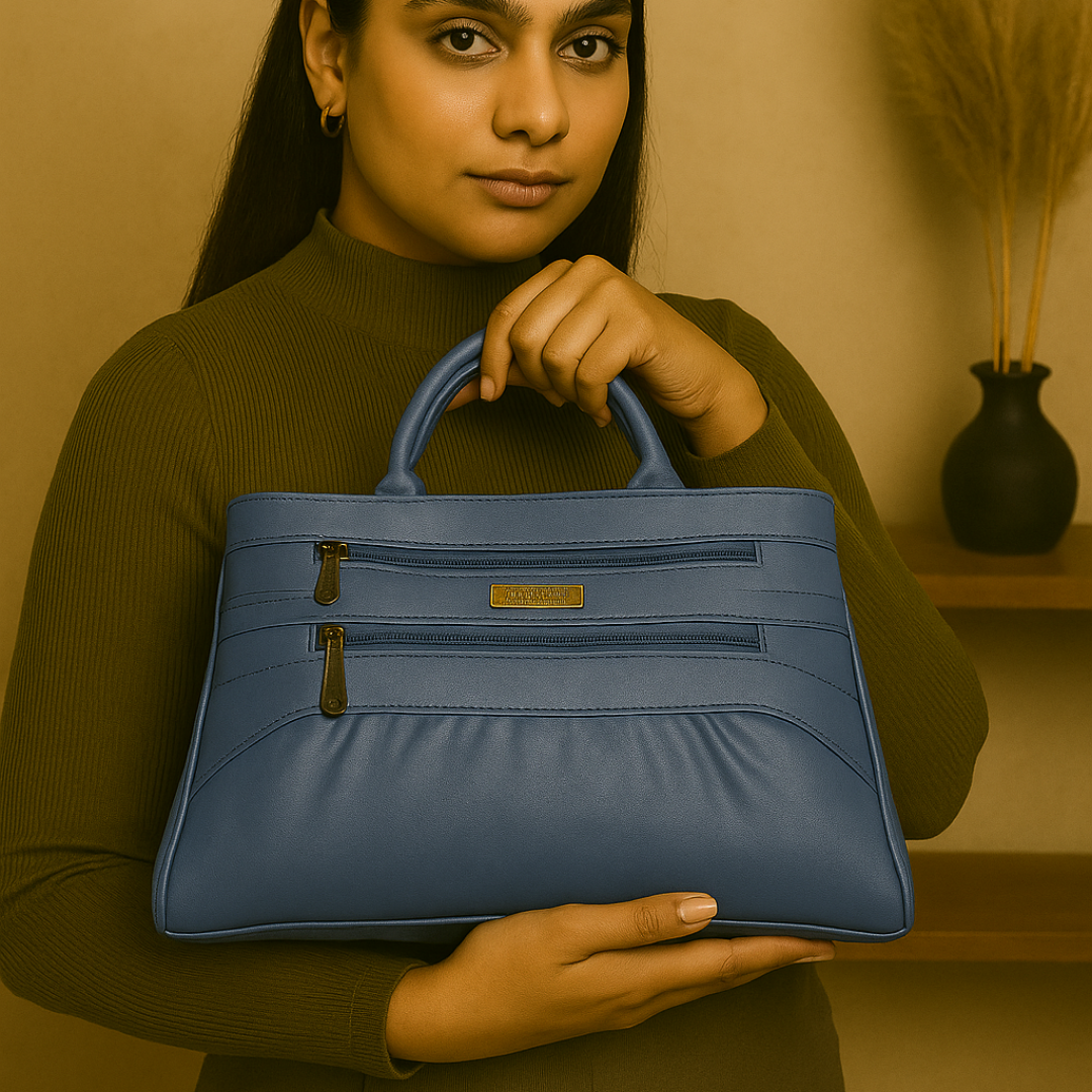 Blush Structured Tote Handbag For Women